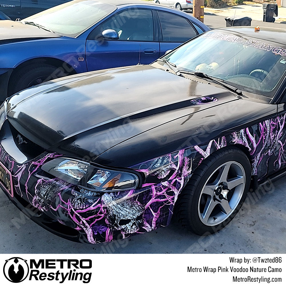 Pink Voodoo Mustang Vinyl Car Wrap