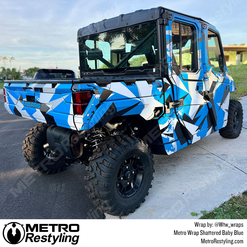 ATV blue camo vinyl wrap