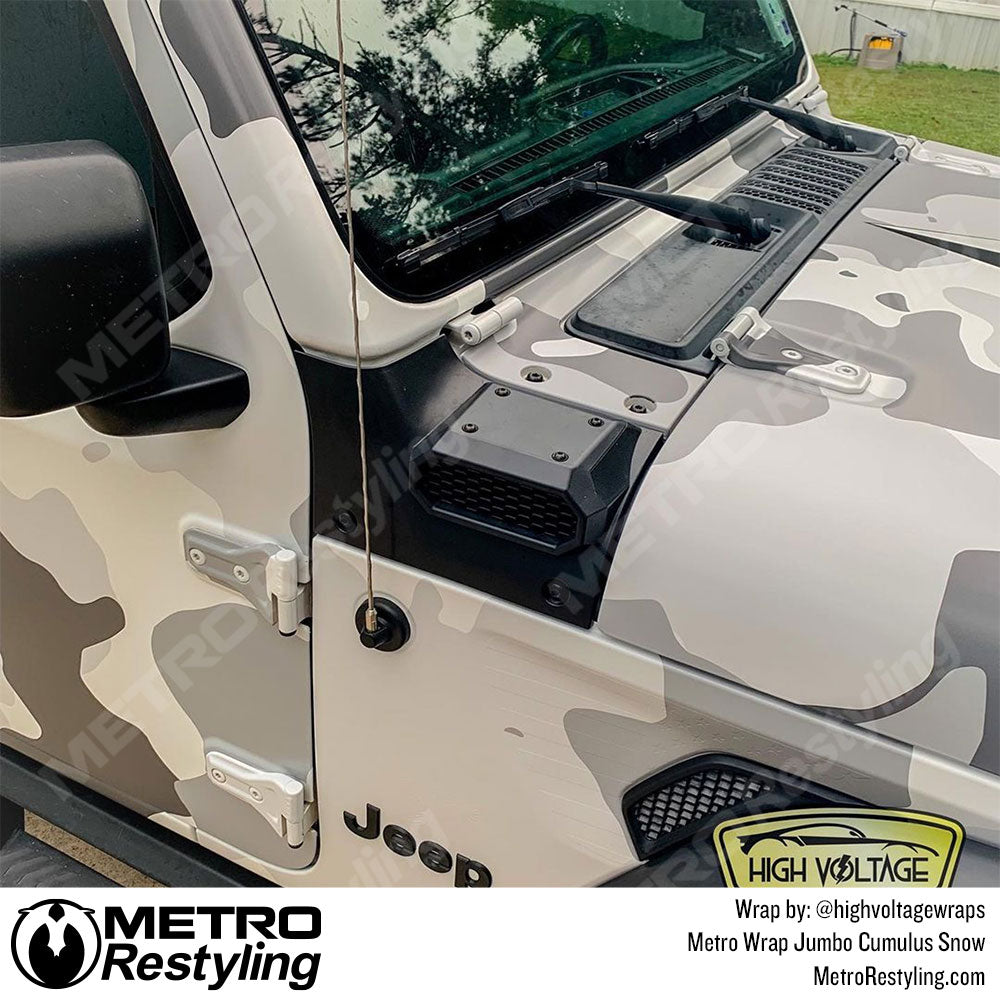 Jeep Camo White Vinyl Wrap