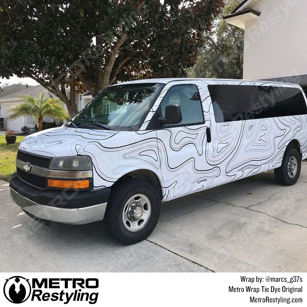 Topographic White Metro Wrap Metro Restyling