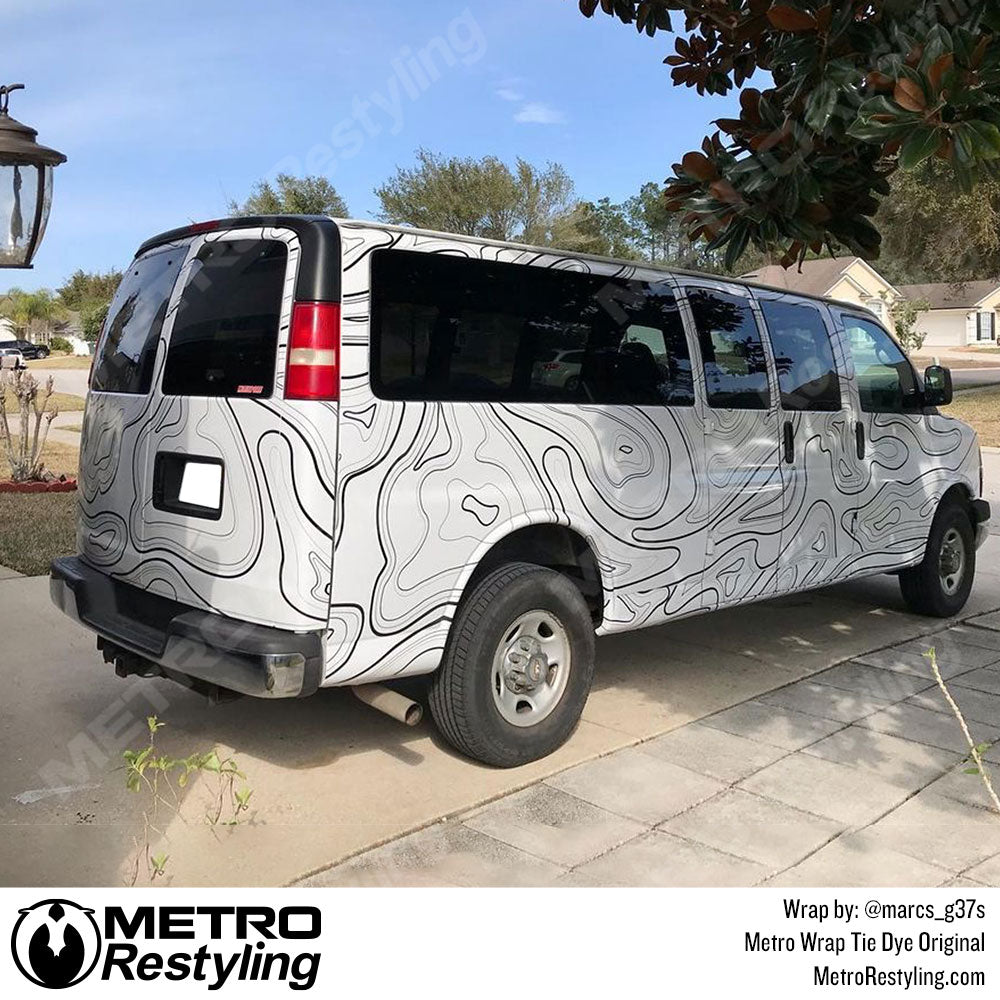 Topographic White - Metro Wrap | Metro Restyling