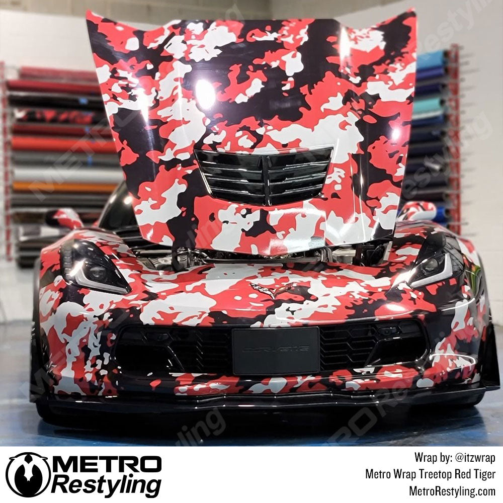 Chevy Red Camo Wrap