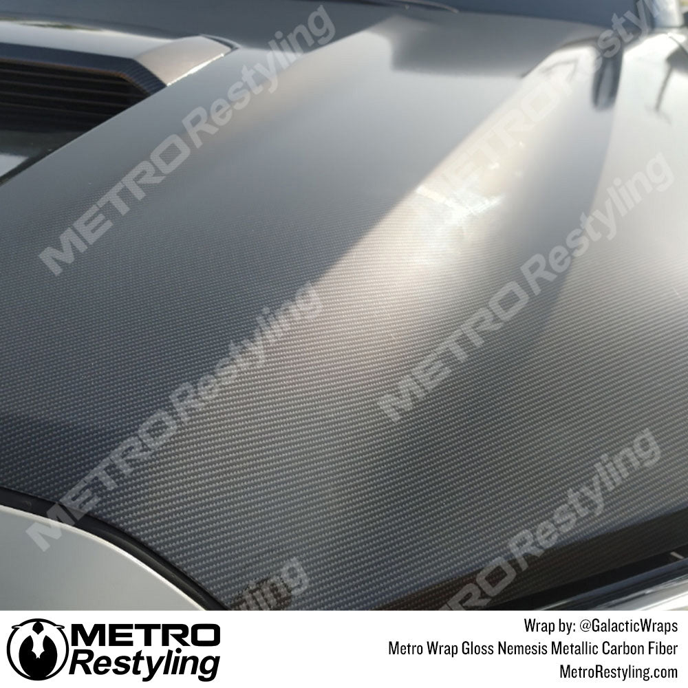 Metro Wrap Nemesis Metallic Carbon Hood Vinyl