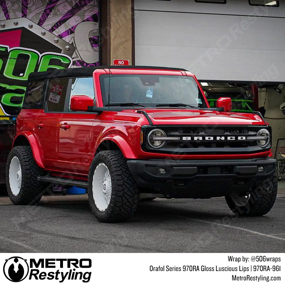 Red Glossy Ford Bronco Wrap
