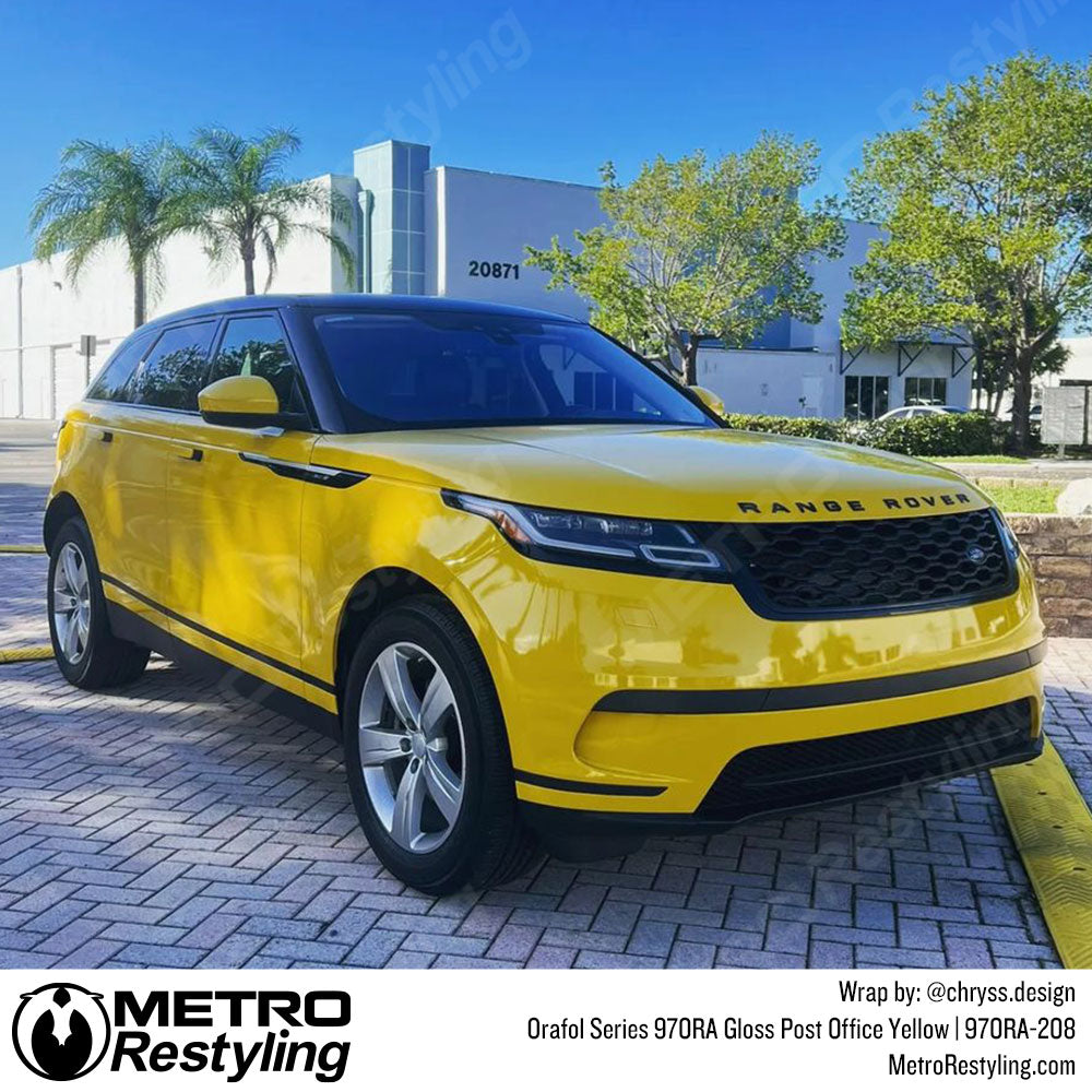Bright Yellow Range Rover Car WRap