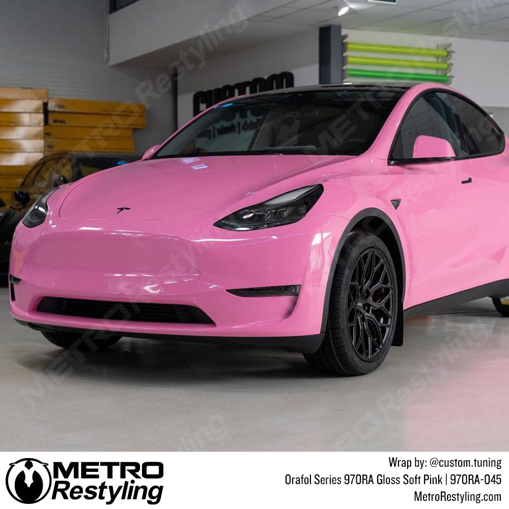 Gloss Soft Pink Tesla Wrap
