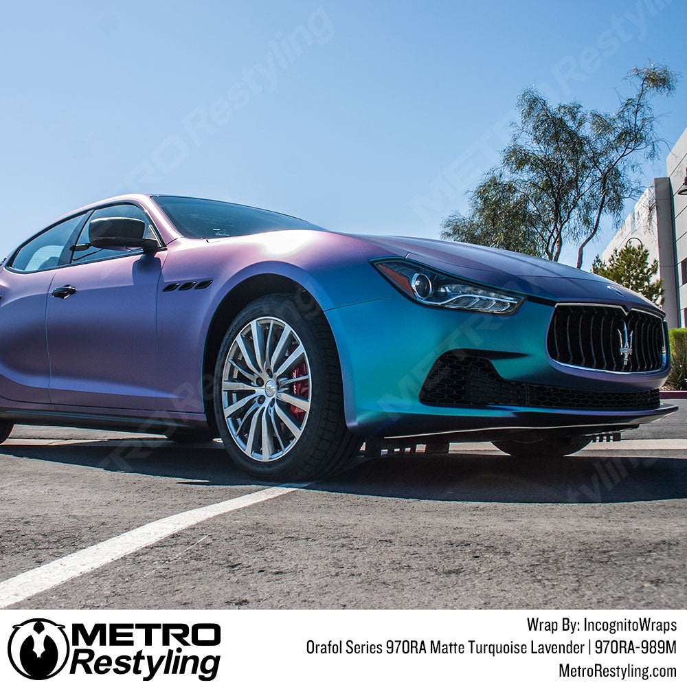 Orafol Matte Turquoise Lavender Vinyl Wrap | Metro Restyling