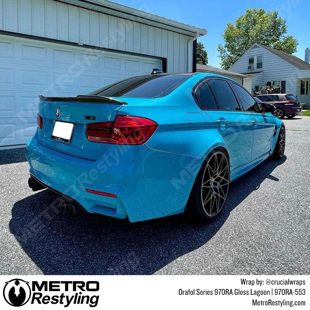 BMW Blue Car Wrap