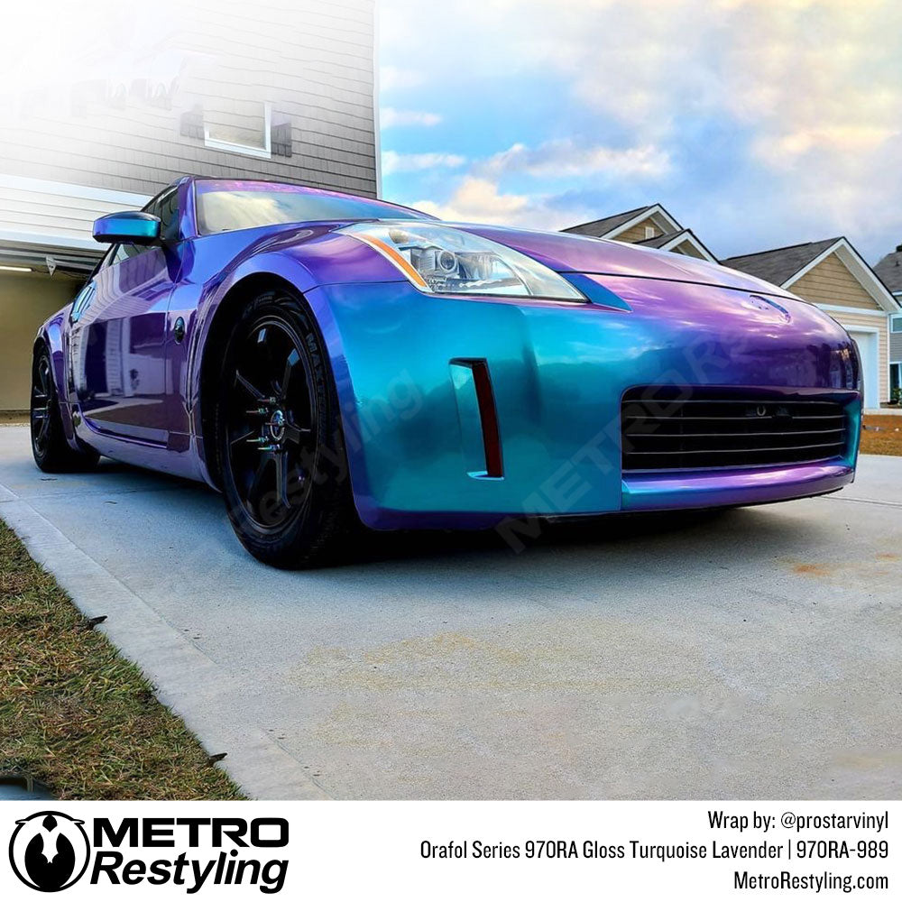 Gloss Turquoise Lavender Car Wrap