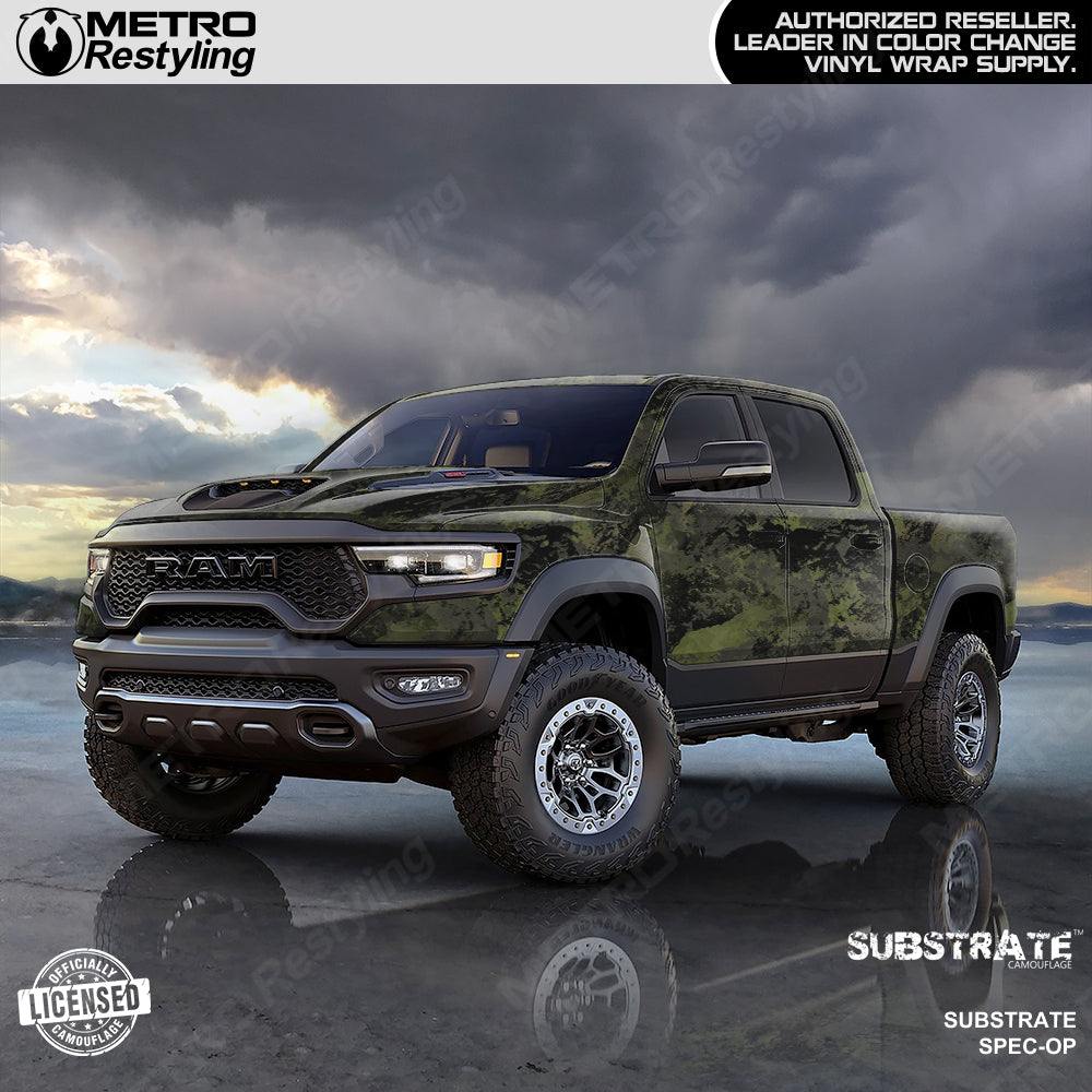 Substrate Green Camo Truck Wrap