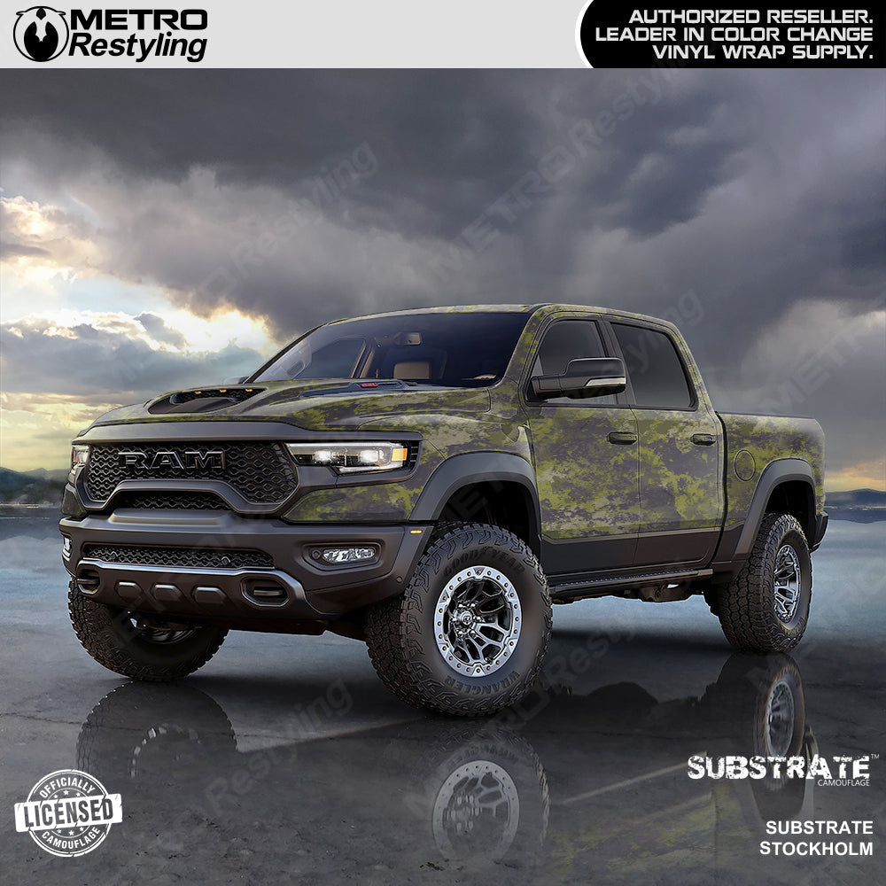 Substrate Green Camo Truck Wrap