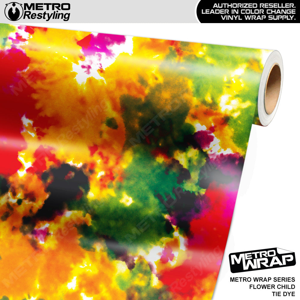 Metro Wrap Tie Dye Flower Child Vinyl Film