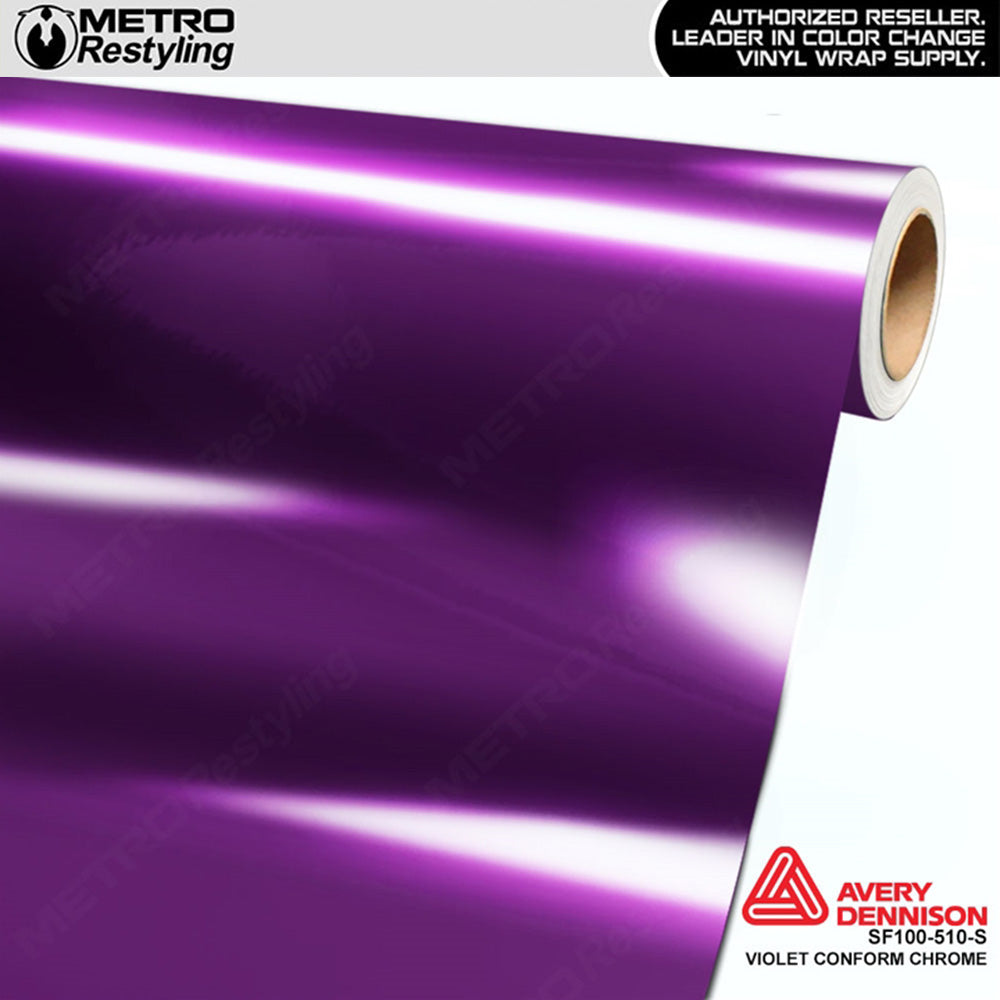Metro Avery SF100 Gloss Protected Violet Conform Chrome Vinyl Wrap