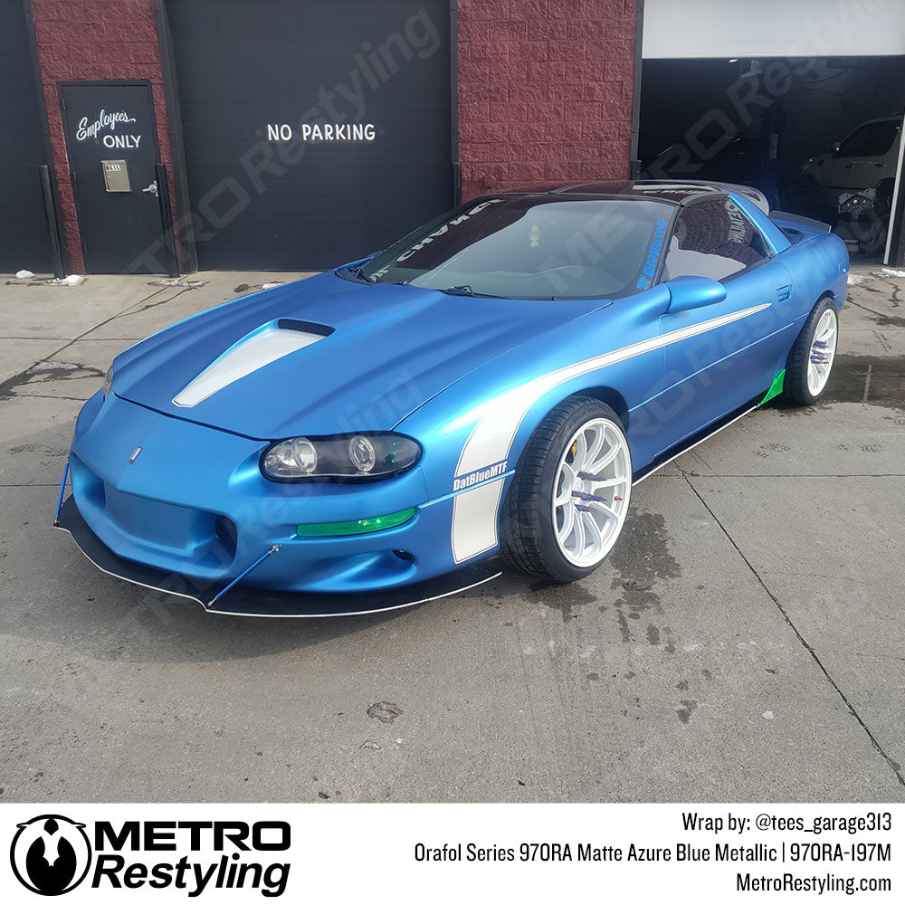 Orafol Matte Azure Blue Metallic Vinyl Wrap | Metro Restyling