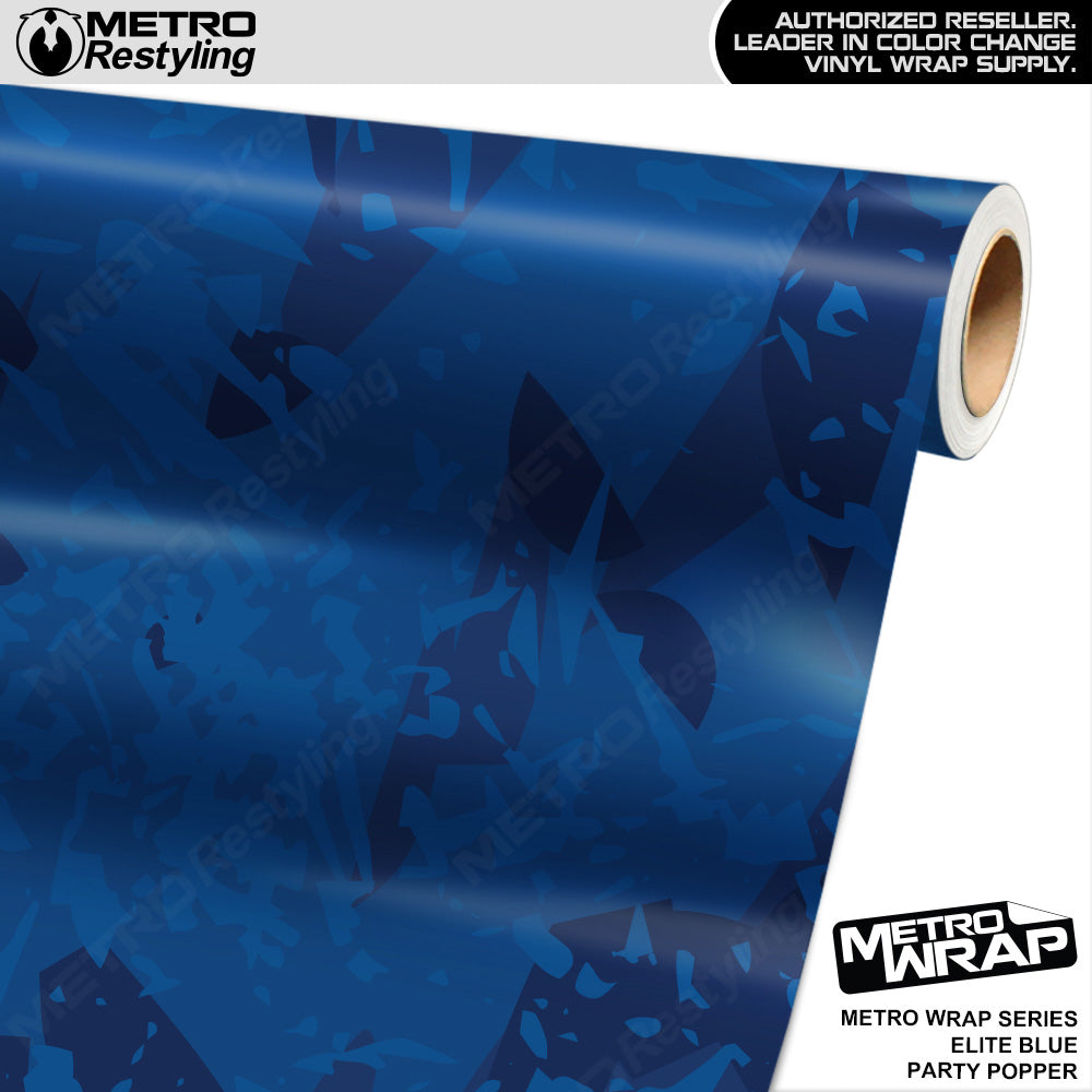 Metro Wrap Party Popper Elite Blue Vinyl Film