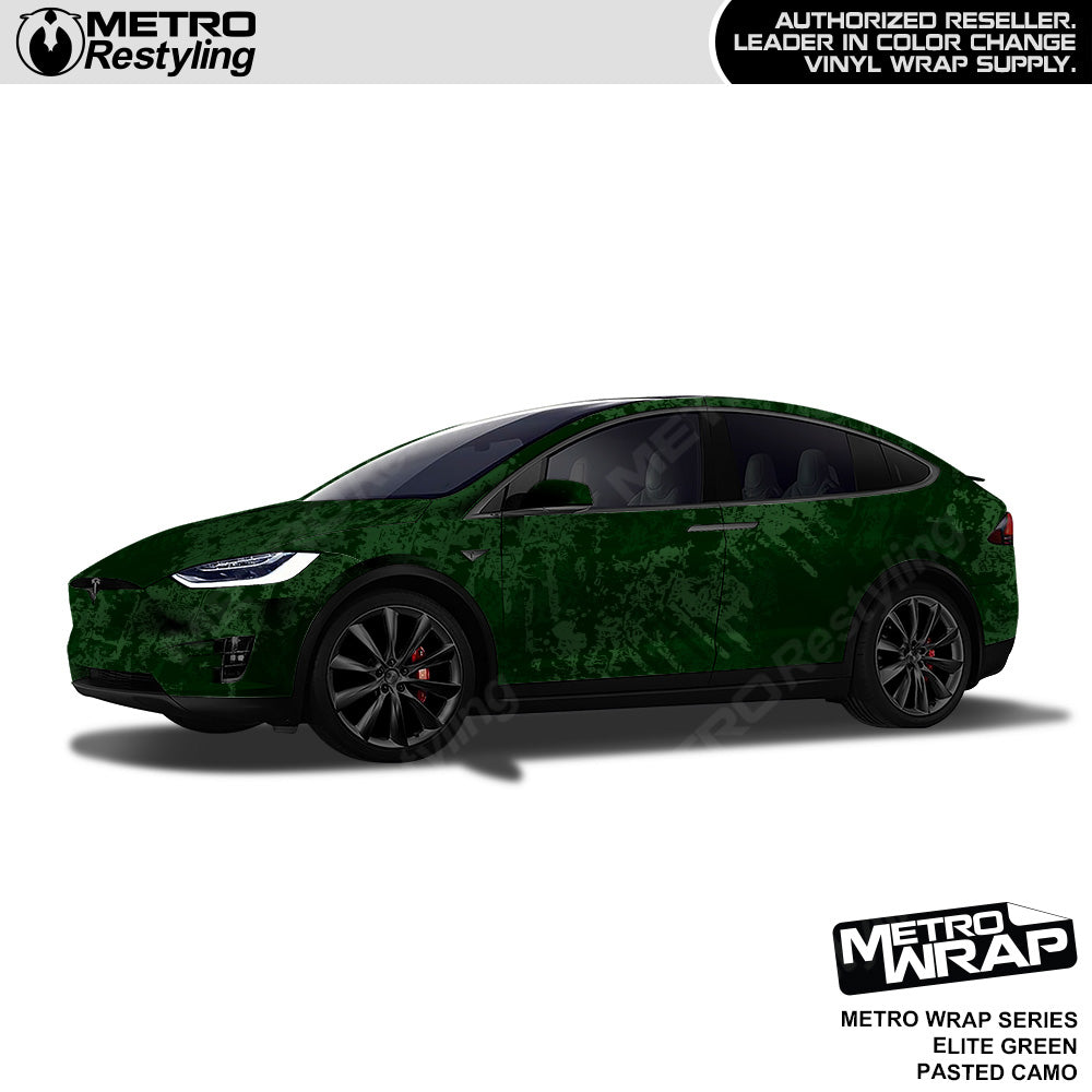 Metro Wrap Pasted Elite Green Camouflage Vinyl Film