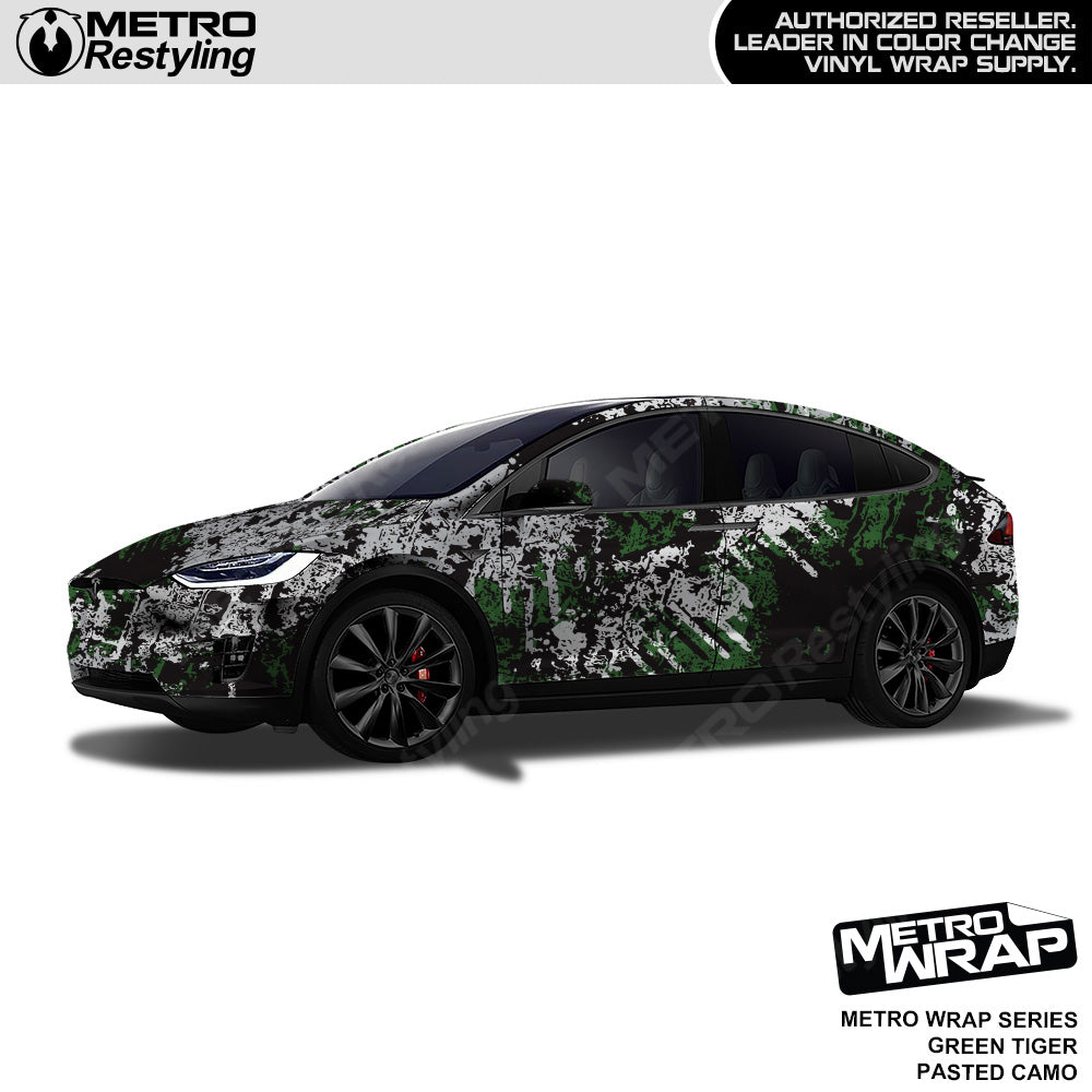 Metro Wrap Pasted Green Tiger Camouflage Vinyl Film