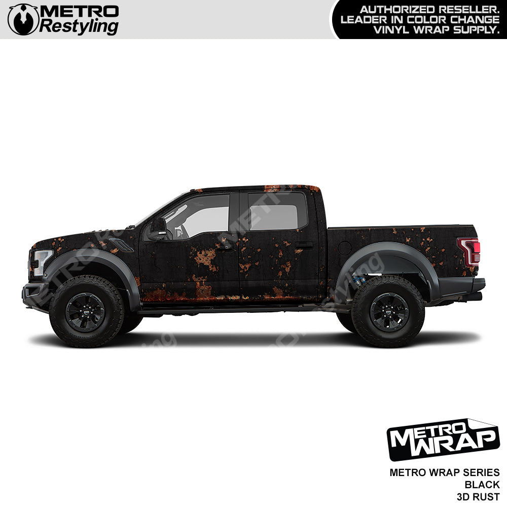 Metro Wrap 3D Black Rust Vinyl Film