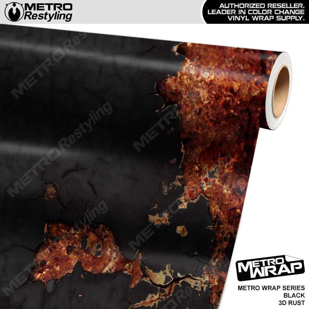 Metro Wrap 3D Black Rust Vinyl Film