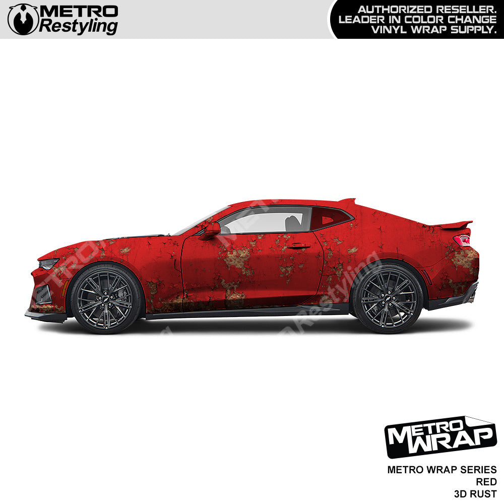 Metro Wrap 3D Red Rust Vinyl Film
