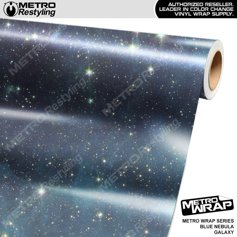 Metro Wrap Blue Nebula Galaxy Vinyl Film