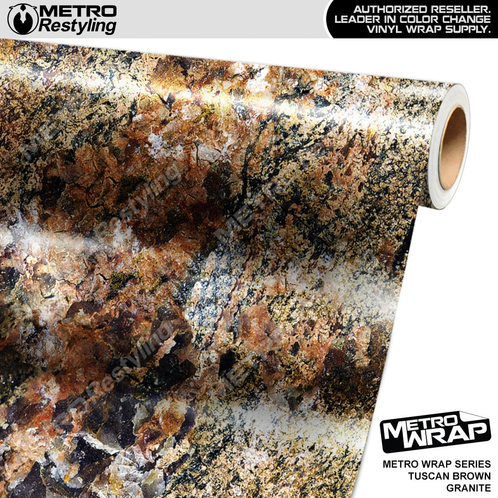 Metro Wrap Tuscan Brown Granite Vinyl Film