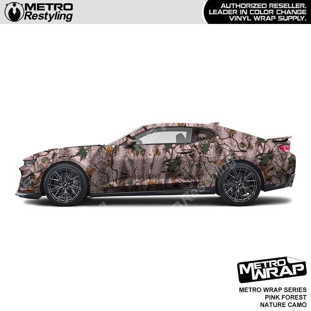 Metro Wrap HD Pink Forest Nature Camouflage Vinyl Film