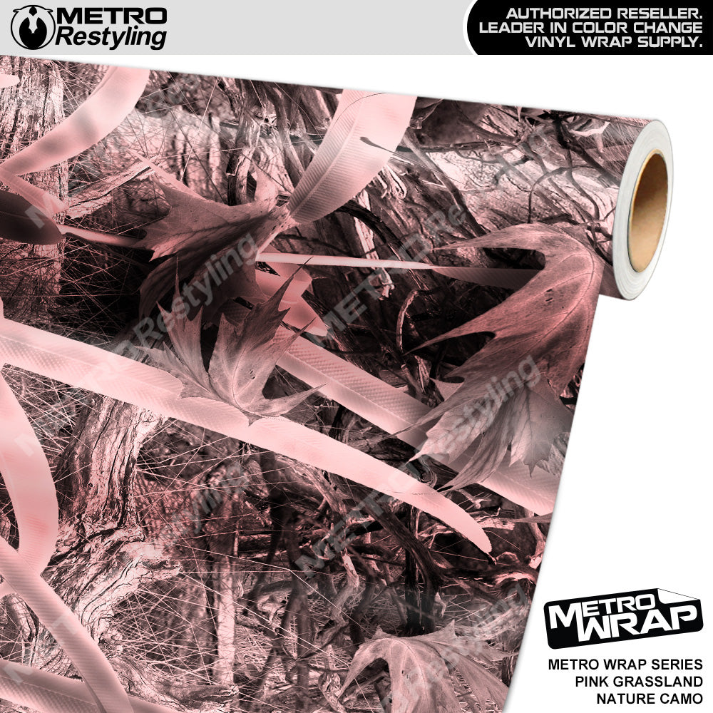 Metro Wrap HD Pink Grassland Nature Camouflage Vinyl Film
