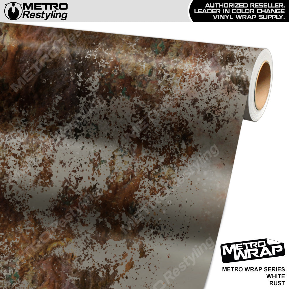 Metro Wrap White Rust Vinyl Film