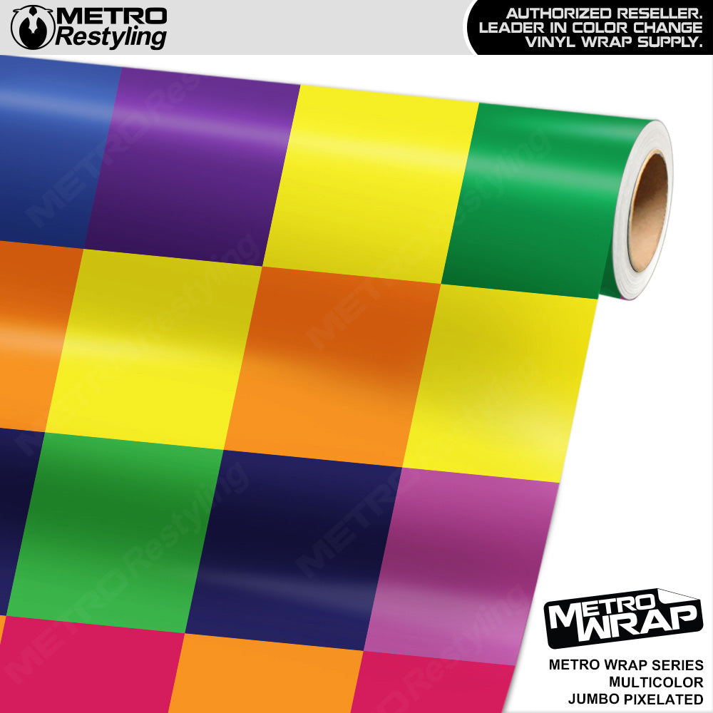 Metro Wrap Jumbo Pixel Multicolor Camouflage Vinyl Film