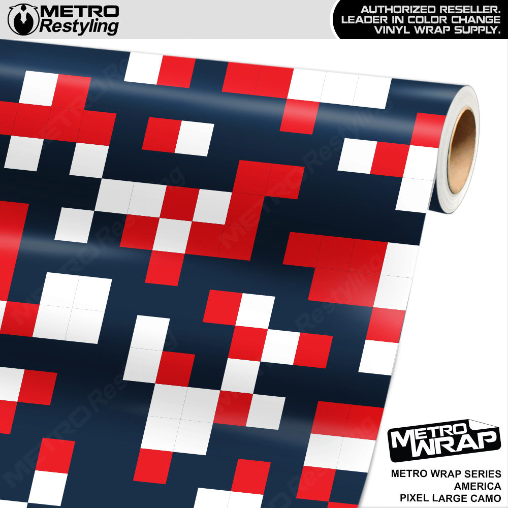 Metro Wrap Large Pixel America Camouflage Vinyl Film