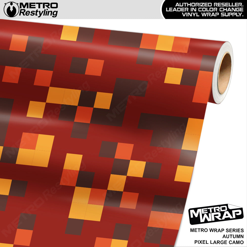 Metro Wrap Large Pixel Autumn Camouflage Vinyl Film