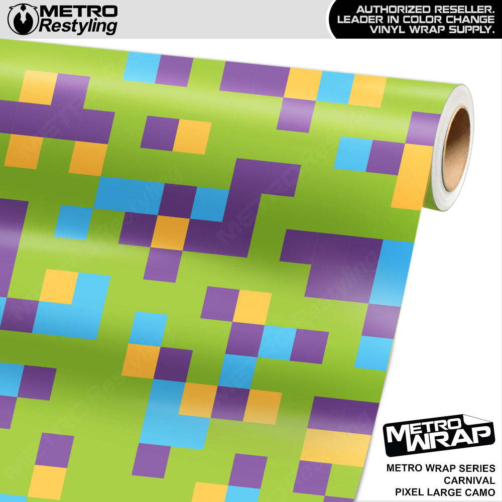 Metro Wrap Large Pixel Carnival Camouflage Vinyl Film