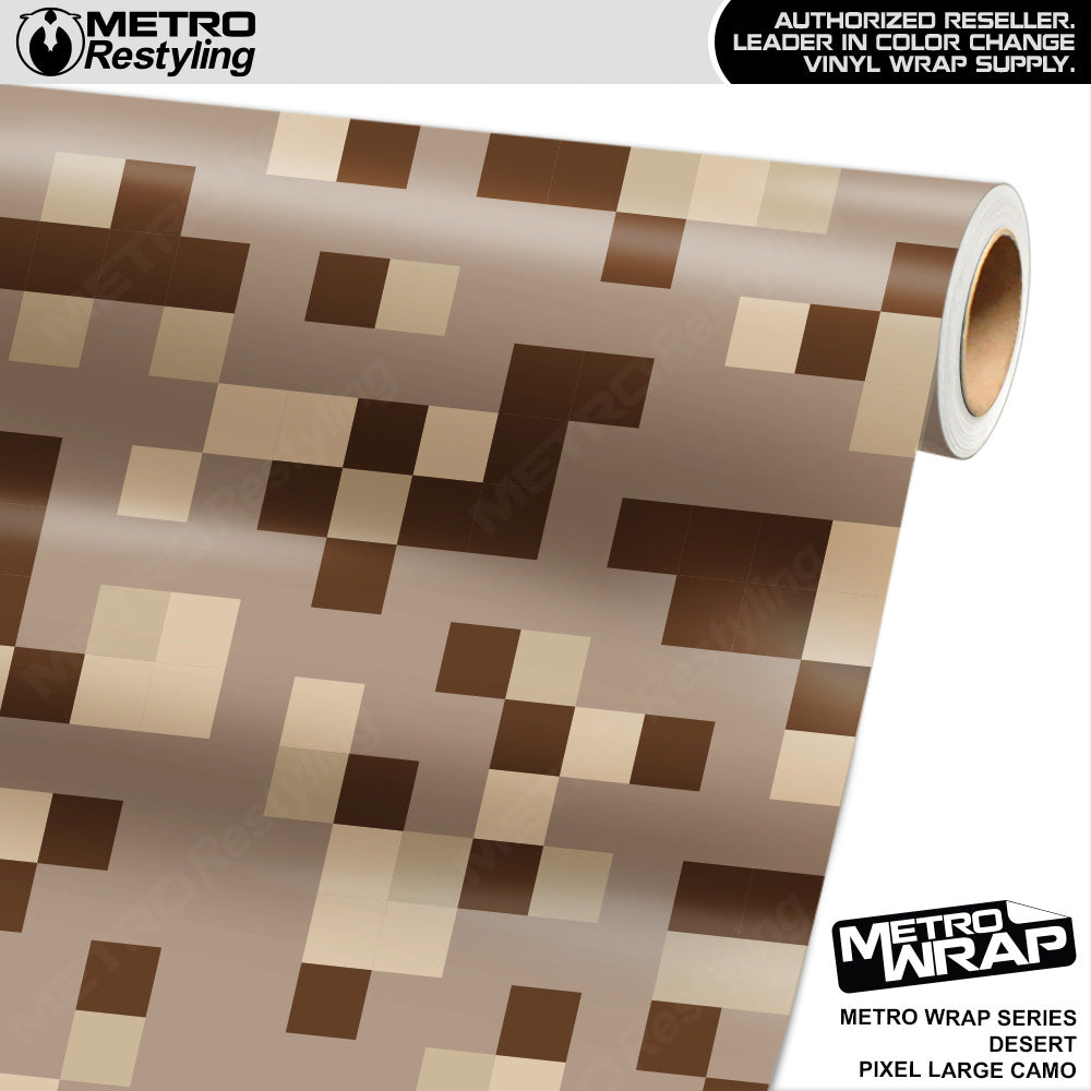 Metro Wrap Large Pixel Desert Camouflage Vinyl Film