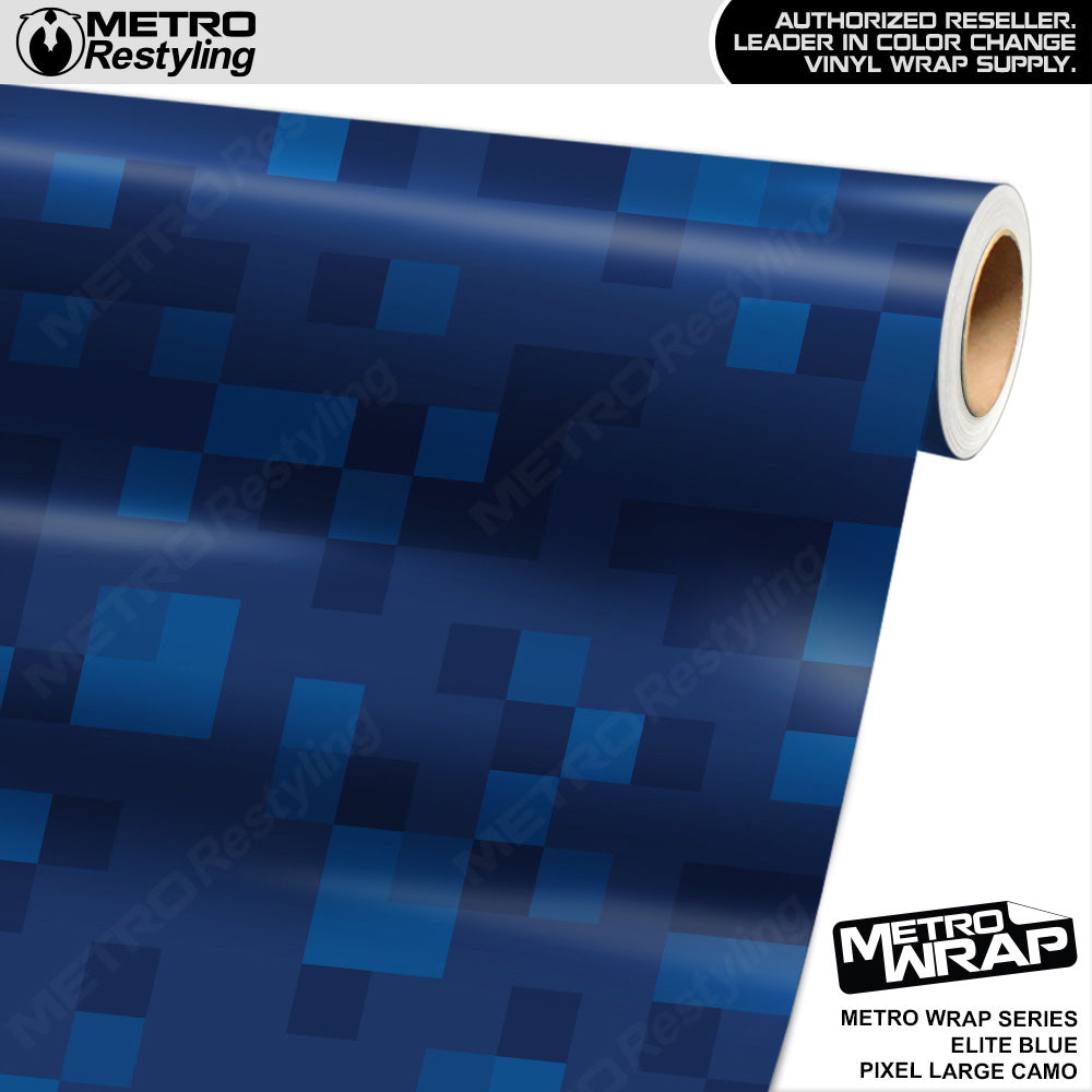 Metro Wrap Large Pixel Elite Blue Camouflage Vinyl Film