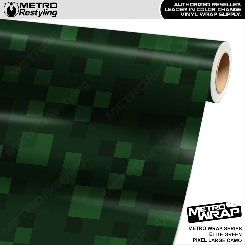 Metro Wrap Large Pixel Elite Green Camouflage Vinyl Film
