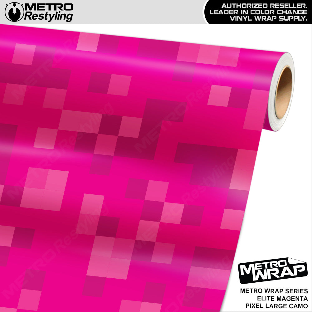 Metro Wrap Large Pixel Elite Magenta Camouflage Vinyl Film