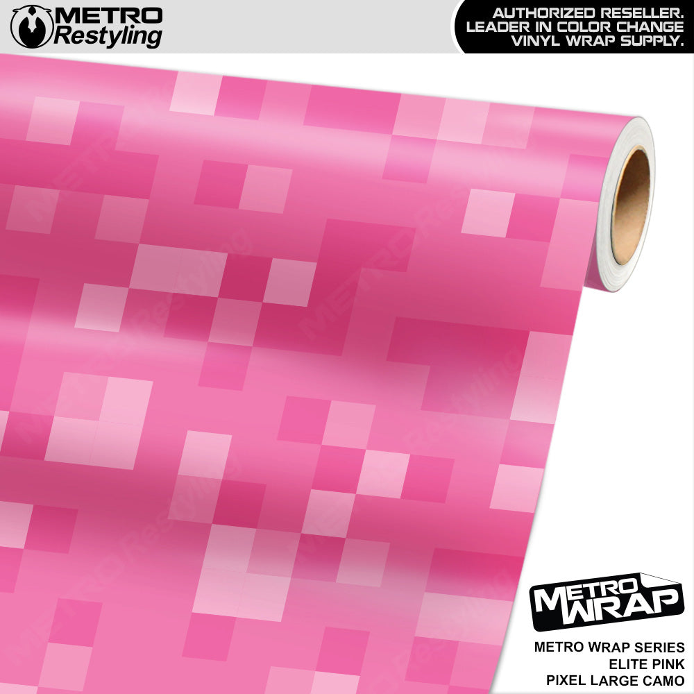 Metro Wrap Large Pixel Elite Pink Camouflage Vinyl Film