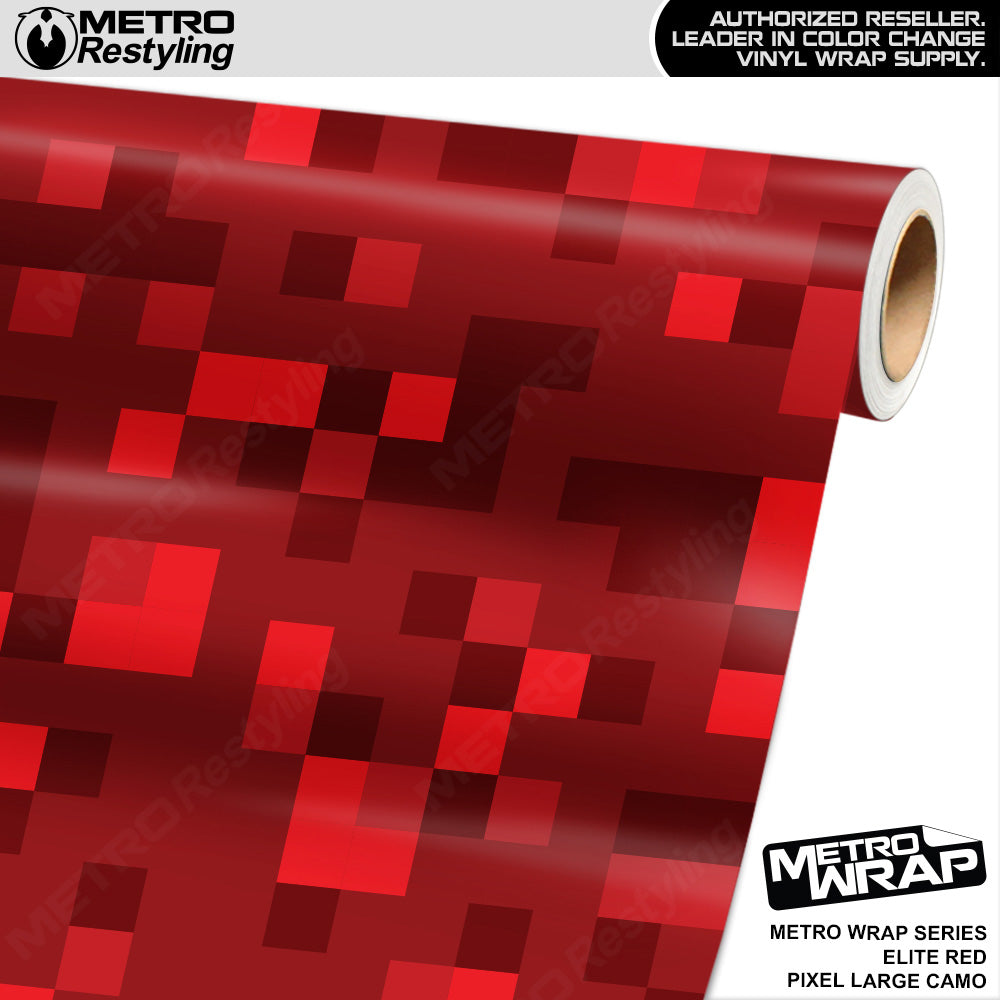 Metro Wrap Large Pixel Elite Red Camouflage Vinyl Film