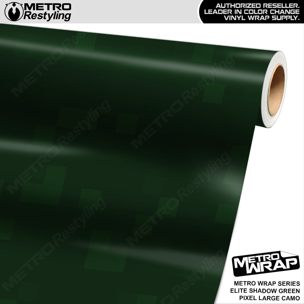 Metro Wrap Large Pixel Elite Shadow Green Camouflage Vinyl Film