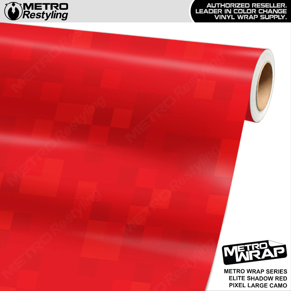 Metro Wrap Large Pixel Elite Shadow Red Camouflage Vinyl Film