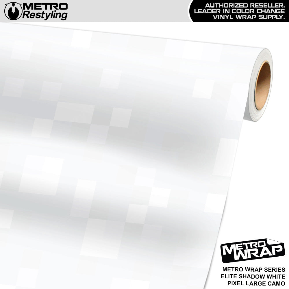 Metro Wrap Large Pixel Elite Shadow White Camouflage Vinyl Film