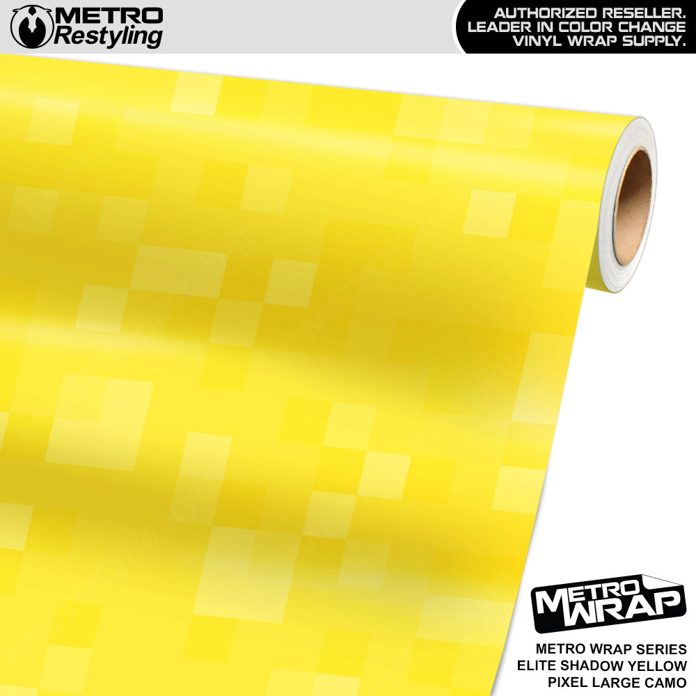 Metro Wrap Large Pixel Elite Shadow Yellow Camouflage Vinyl Film