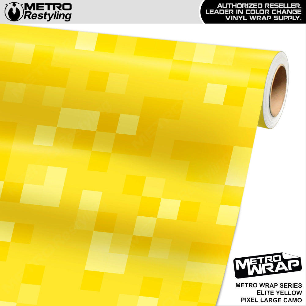 Metro Wrap Large Pixel Elite Yellow Camouflage Vinyl Film