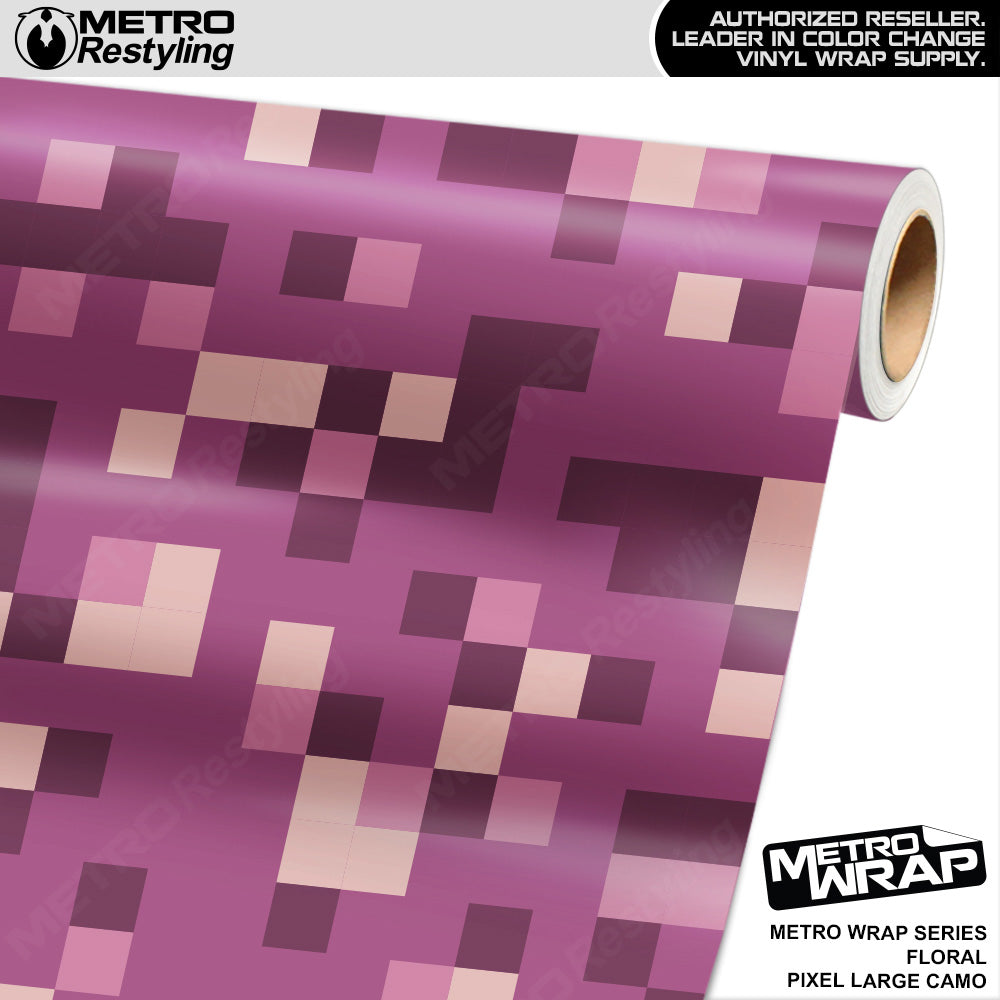 Metro Wrap Large Pixel Floral Camouflage Vinyl Film