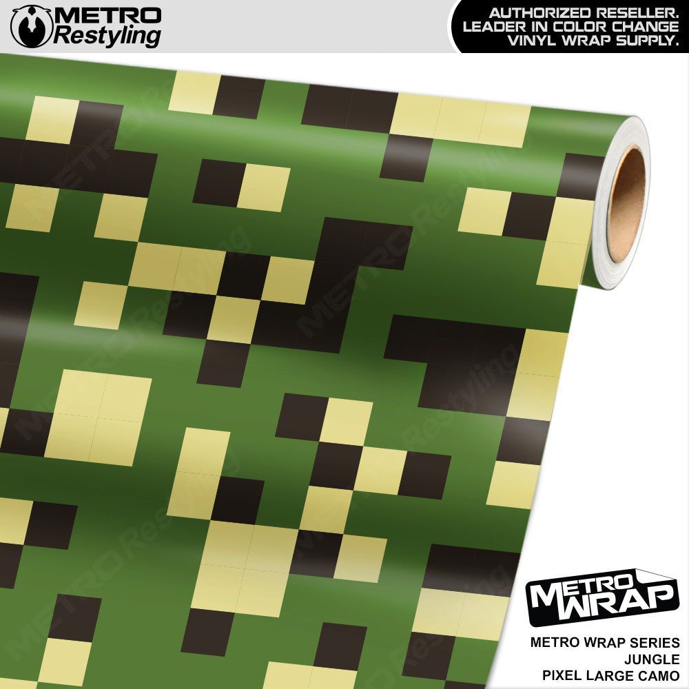 Metro Wrap Large Pixel Jungle Camouflage Vinyl Film