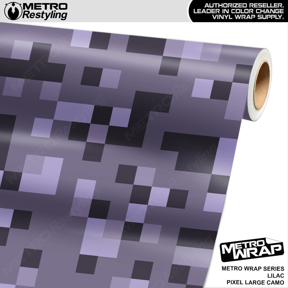 Metro Wrap Large Pixel Lilac Camouflage Vinyl Film