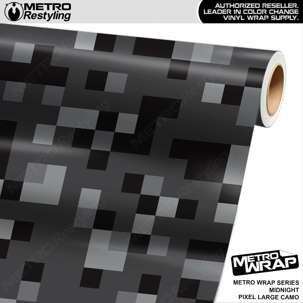 Metro Wrap Large Pixel Midnight Camouflage Vinyl Film