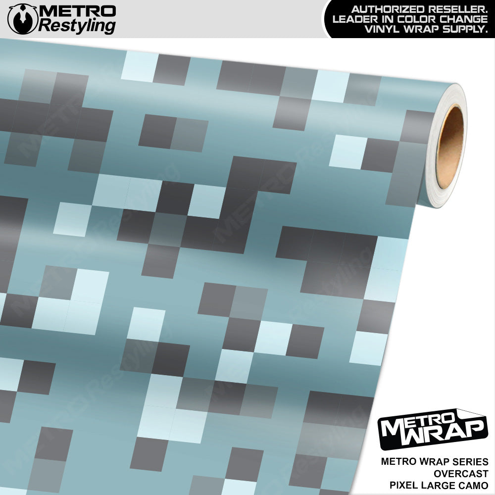 Metro Wrap Large Pixel Overcast Camouflage Vinyl Film
