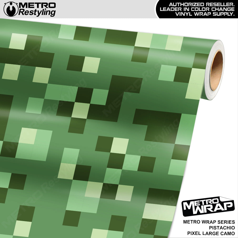 Metro Wrap Large Pixel Pistachio Camouflage Vinyl Film